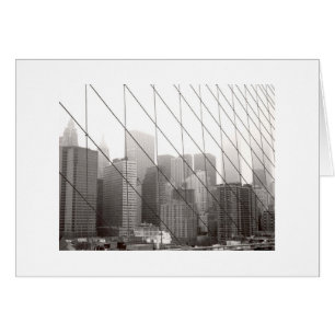 Manhattan durch Brooklyn-Brücke