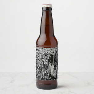 Manhattan entworfen bierflaschenetikett