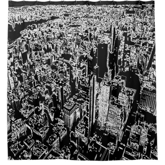 Manhattan entworfen duschvorhang (Vorderseite)