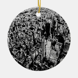 Manhattan entworfen keramik ornament