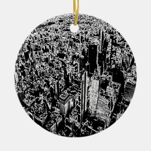 Manhattan entworfen keramik ornament (Vorne)