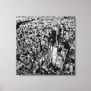 Manhattan entworfen leinwanddruck