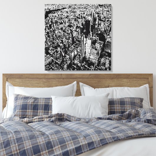 Manhattan entworfen leinwanddruck (Insitu (Schlafzimmer))