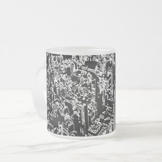 Manhattan entworfen mattglastasse (Vorderseite Links)