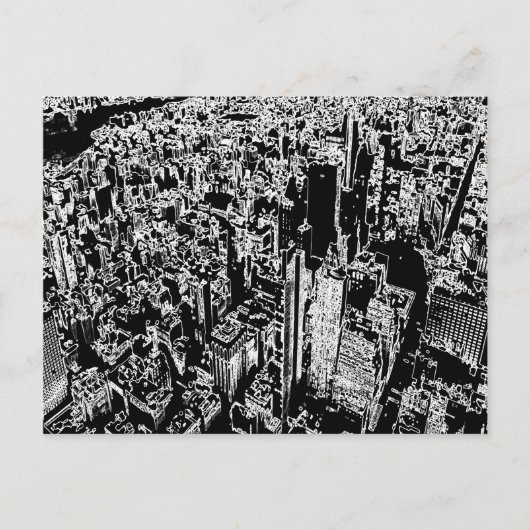 Manhattan entworfen postkarte (Vorderseite)