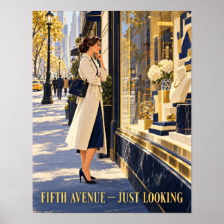 Manhattan Fifth Avenue Schaufensterbummel Poster