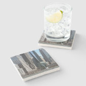 Manhattan Financial District Steinuntersetzer (Seitenansicht)