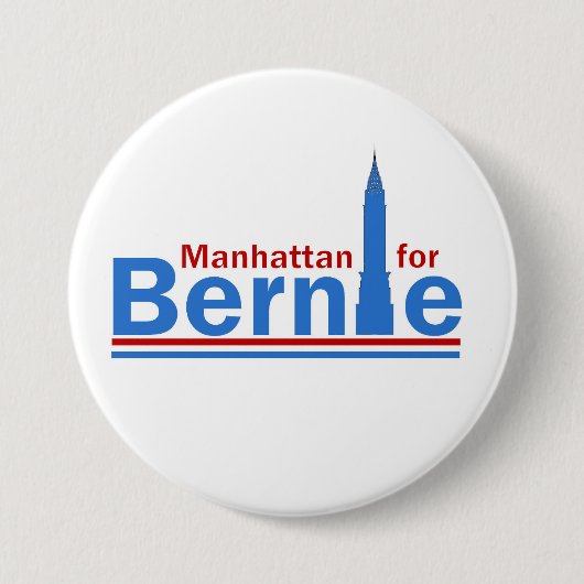 Manhattan für Bernie Button (Vorderseite)
