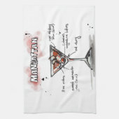 Manhattan-Getränk-Rezept-Entwurf Handtuch (Vertikal)