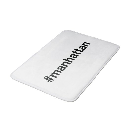 MANHATTAN Hashtag Badematte (Schrägansicht)