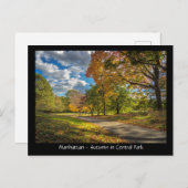 Manhattan, Herbst im Central Park Postkarte (Vorne/Hinten)