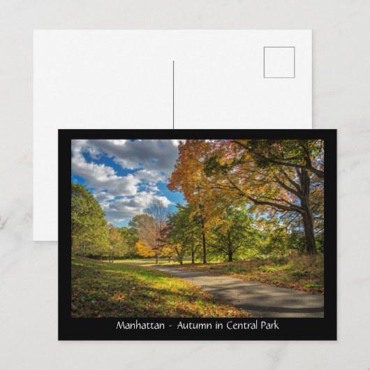 Manhattan, Herbst im Central Park Postkarte (Vorne/Hinten)