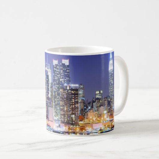Manhattan Illuminated City Kaffeetasse (VorderseiteRechts)