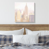 Manhattan im Mist | New York City Leinwanddruck (Insitu (Schlafzimmer))