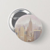 Manhattan im Nebel | New York City Button (Vorne & Hinten)