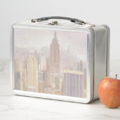 Manhattan im Nebel | New York City Metall Brotdose (Beispiel)