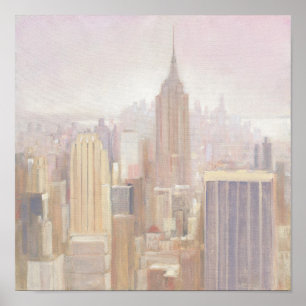 Manhattan im Nebel   New York City Poster