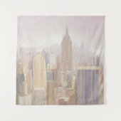 Manhattan im Nebel | New York City Wandteppich (Vorderseite (Horizontal))