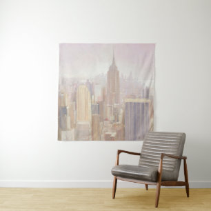 Manhattan im Nebel New York City Wandteppich