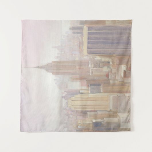 Manhattan im Nebel | New York City Wandteppich (Vorderseite)