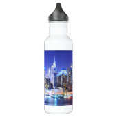 Manhattan in der Nacht Edelstahlflasche (Links)
