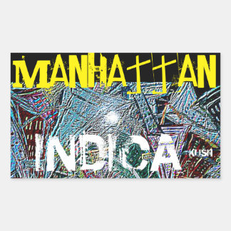MANHATTAN INDICA KUSH RECHTECKIGER AUFKLEBER