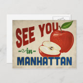 Manhattan Kansas Apple - Vintage Travel Postkarte (Vorne/Hinten)
