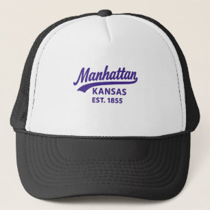 Manhattan Kansas Est. 1855 Retro-Uni Truckerkappe