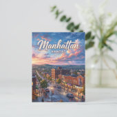 Manhattan Kansas Postkarte (Stehend Vorderseite)