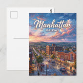 Manhattan Kansas Postkarte (Vorne/Hinten)