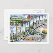 Manhattan Kansas Travel America City Postkarte (Vorne/Hinten)