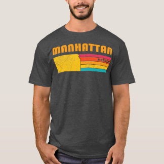 Manhattan Kansas Vintag Distressed Souvenir T-Shirt