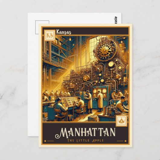 Manhattan, Kansas | VINTAG Postkarte (Vorne/Hinten)