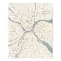 Manhattan-Karte Wandkunstposter Minimalist New Yor