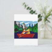 Manhattan Kiss Postkarte (Stehend Vorderseite)