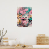 Manhattan Mädchen Poster (Küche)