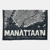 Manhattan Map Illustration Geschirrtuch (Horizontal)