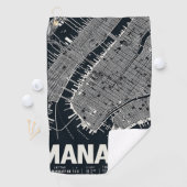 Manhattan Map Illustration Golfhandtuch (Insitu)