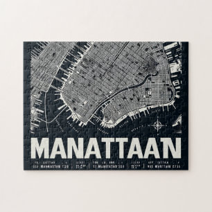Manhattan Map Illustration Puzzle