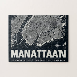 Manhattan Map Illustration Puzzle