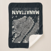 Manhattan Map Illustration Sherpadecke (Vorderseite)