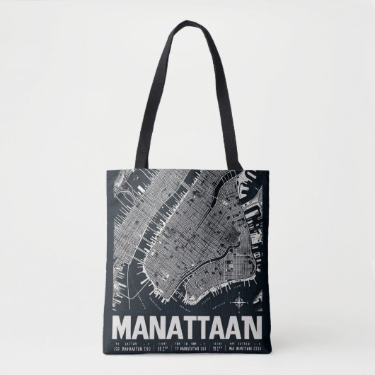 Manhattan Map Illustration Tasche (Vorderseite)