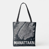 Manhattan Map Illustration Tasche (Rückseite)