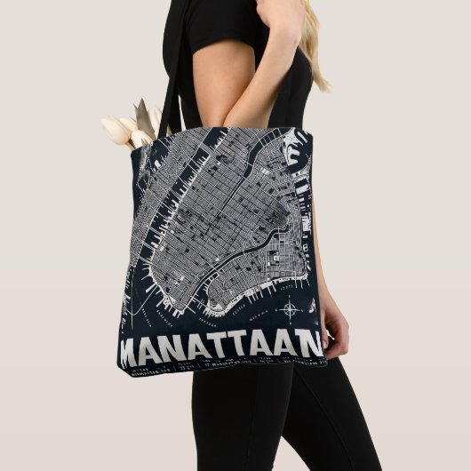Manhattan Map Illustration Tasche (Von Nahem)