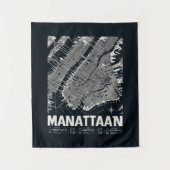 Manhattan Map Illustration Wandteppich (Vorderseite)