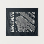 Manhattan Map Illustration Wandteppich (Vorderseite (Horizontal))