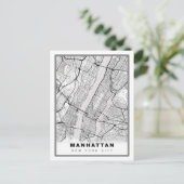 Manhattan Map Postkarte (Stehend Vorderseite)