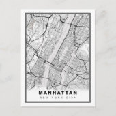 Manhattan Map Postkarte (Vorderseite)