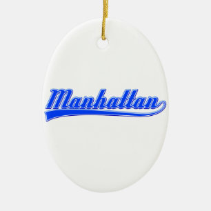 Manhattan mit Swash Keramik Ornament