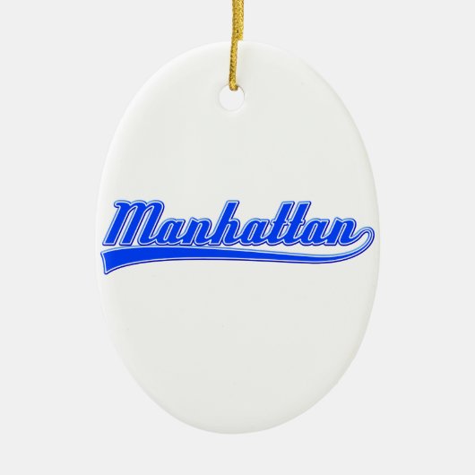 Manhattan mit Swash Keramik Ornament (Vorne)